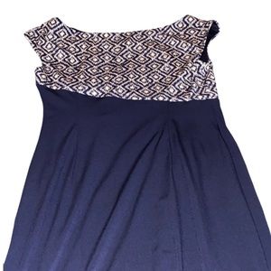Navy blue and cream dress - 4P